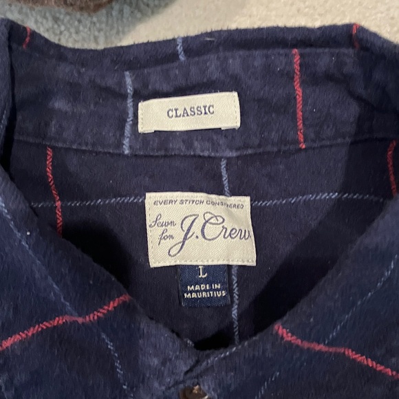 3 Large Men's Flannel Long Sleeve Button Down Shirts Polo Sewn For J Crew Neuse - Picture 2 of 12
